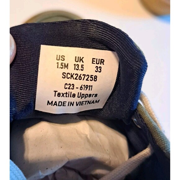 Sperry Unisex Child Harbor Tide Washable Sneaker Olive Green Kids Size 1.5 M US - Picture 13 of 14